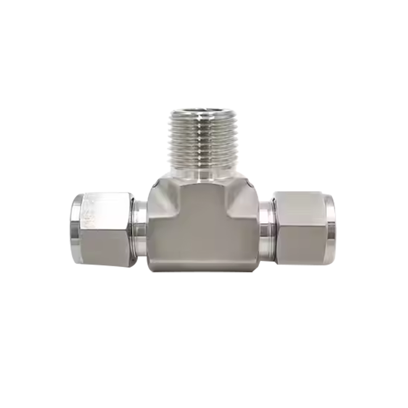 স্টেইনলেস স্টীল ডবল Ferrules পুরুষ শাখা টি
